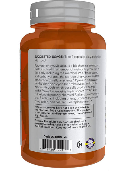 NOW Foods, Pyruvate 600 mg, 100 veg capsules
