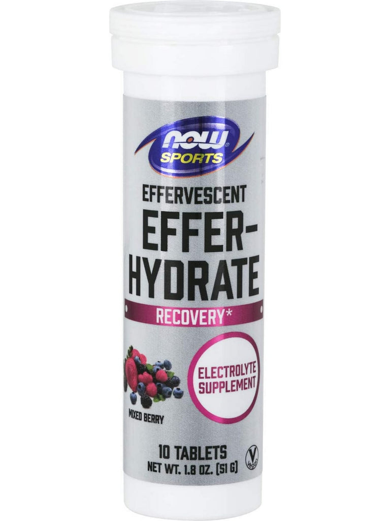 NOW Foods, Effer-Hydrate Effervescent, Mixed Berry, 10 tablets