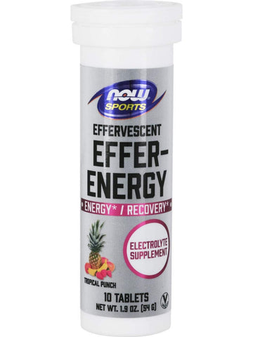 NOW Foods, Effer-Energy Effervescent, Tropical Punch, 10 tablets