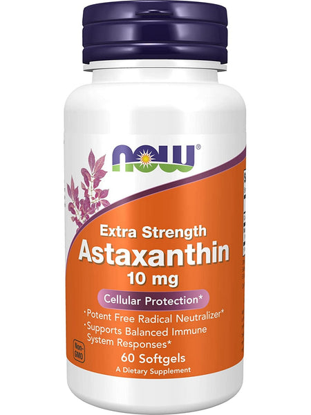 NOW Foods, Astaxanthin 10 mg, Extra Strength, 60 softgels
