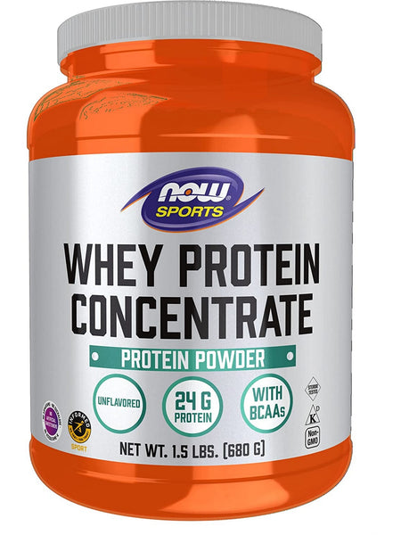 NOW Foods, Whey Protein Concentrate, Unflavored Powder, 1.5 lbs