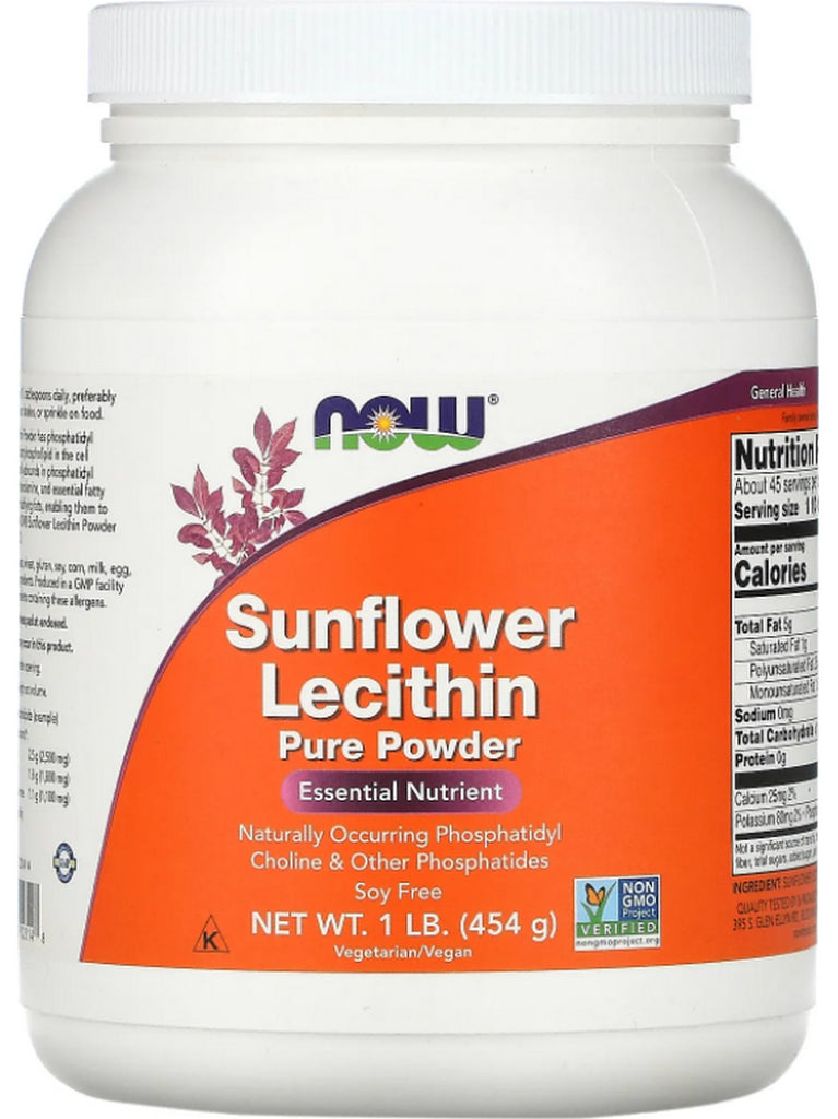 NOW Foods, Sunflower Lecithin Pure Powder, 1 lb