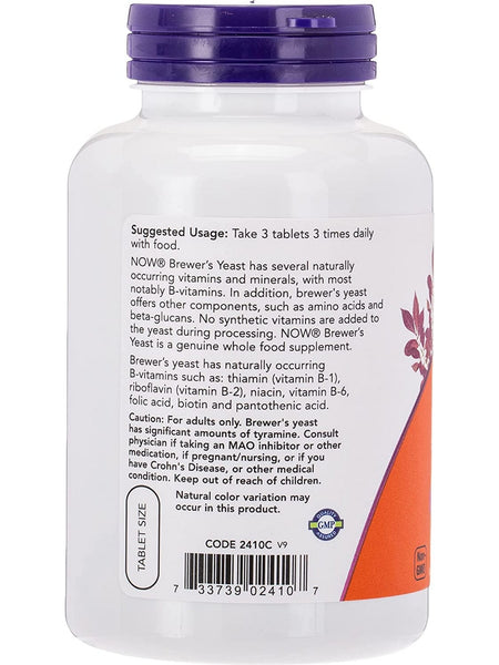NOW Foods, Brewer's Yeast 10 Grain, 650 mg, 200 tablets