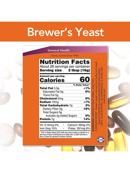 NOW Foods, Brewer's Yeast Powder, 1 lb