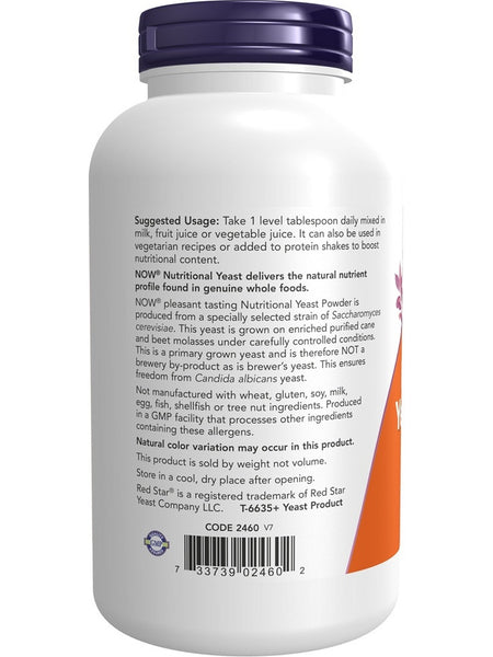 NOW Foods, Nutritional Yeast Powder, 10 oz
