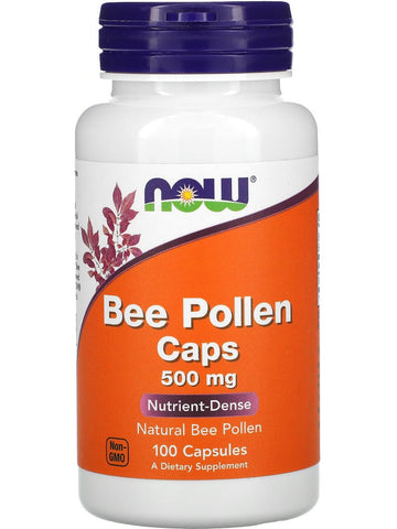 NOW Foods, Bee Pollen Caps 500 mg, 100 capsules
