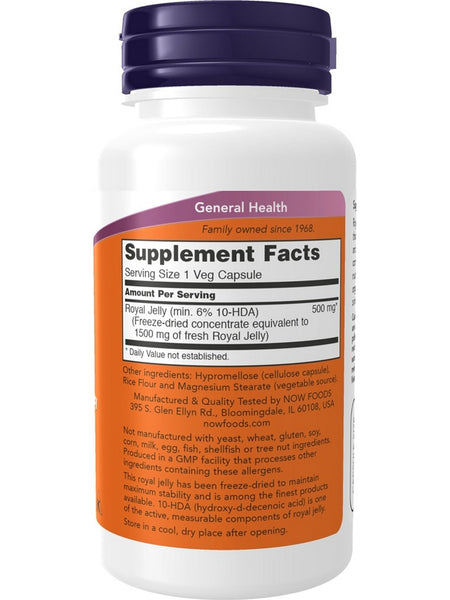 NOW Foods, Royal Jelly 1500 mg Equivalency, 60 veg capsules