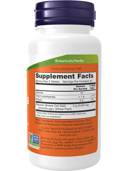 NOW Foods, Chlorella 1000 mg, 60 tablets