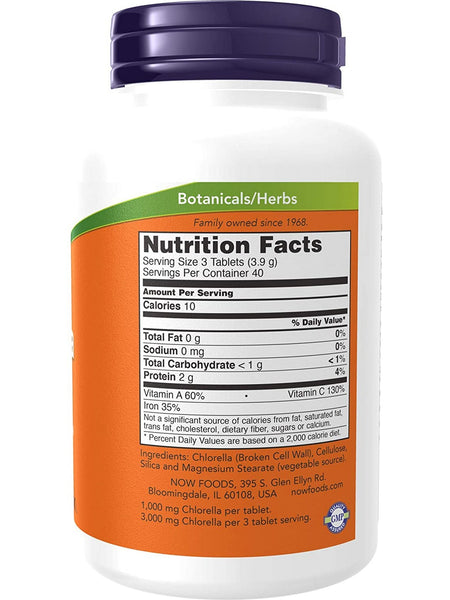 NOW Foods, Chlorella 1000 mg, 120 tablets