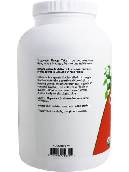 NOW Foods, Chlorella 500 mg, Certified Organic, 1 lb