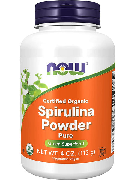 NOW Foods, Spirulina Powder Pure, Organic, 4 oz