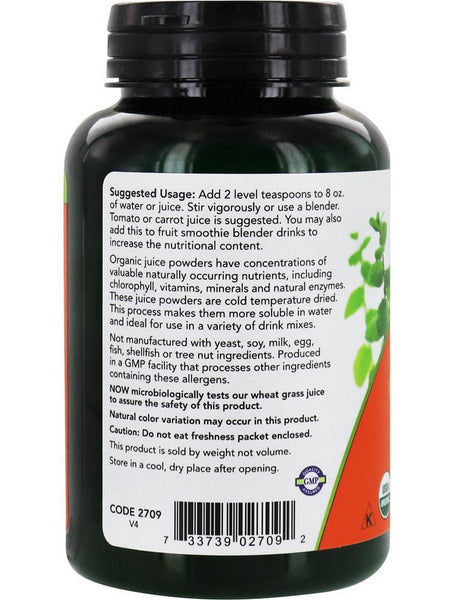 NOW Foods, Wheat Grass Juice, Organic, 4 oz