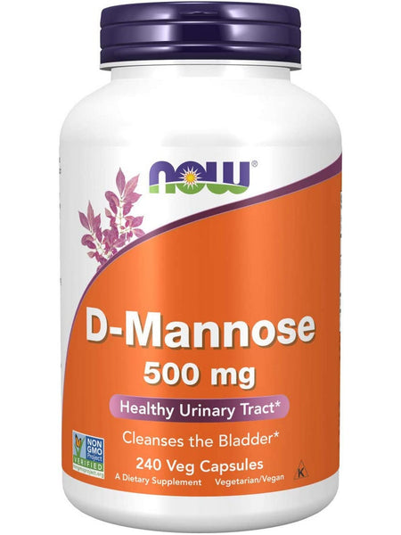 NOW Foods, D-Mannose 500 mg, 240 veg capsules