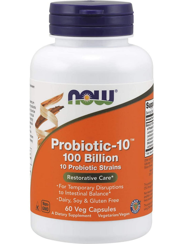 NOW Foods, Probiotic-10™ 100 Billion, 60 veg capsules