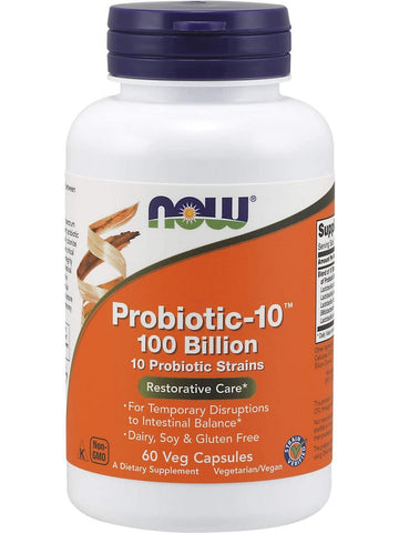 NOW Foods, Probiotic-10™ 100 Billion, 60 veg capsules