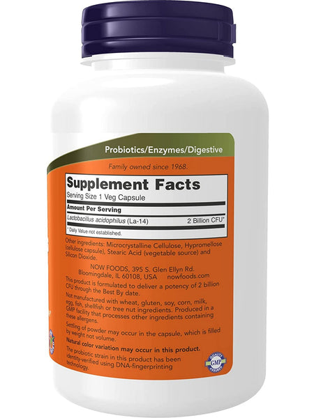 NOW Foods, Acidophilus Two Billion, 250 veg capsules