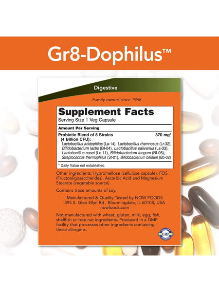 NOW Foods, Gr8-Dophilus™, 120 veg capsules