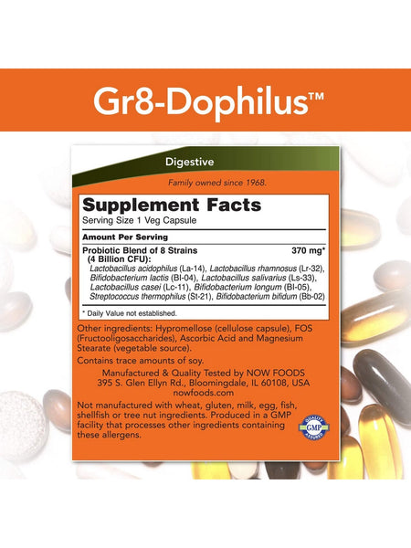 NOW Foods, Gr8-Dophilus™, 60 veg capsules