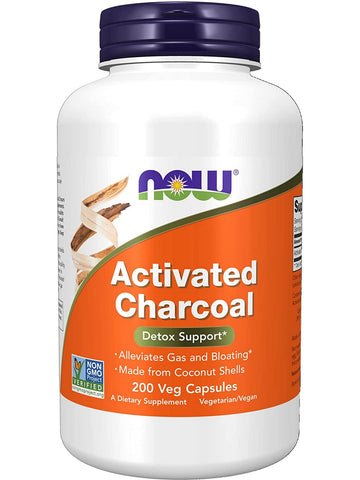 NOW Foods, Activated Charcoal, 200 veg capsules