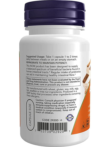 NOW Foods, Acidophilus 4x6, 60 veg capsules