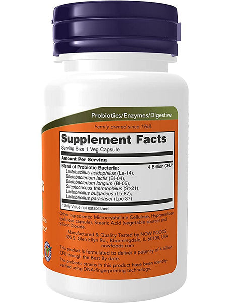 NOW Foods, Acidophilus 4x6, 60 veg capsules