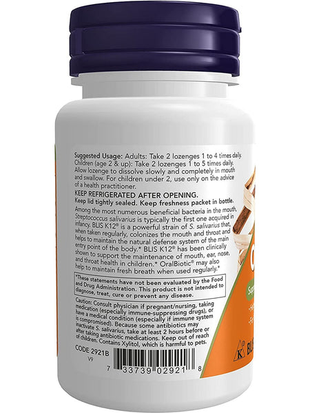 NOW Foods, OralBiotic®, 60 lozenges