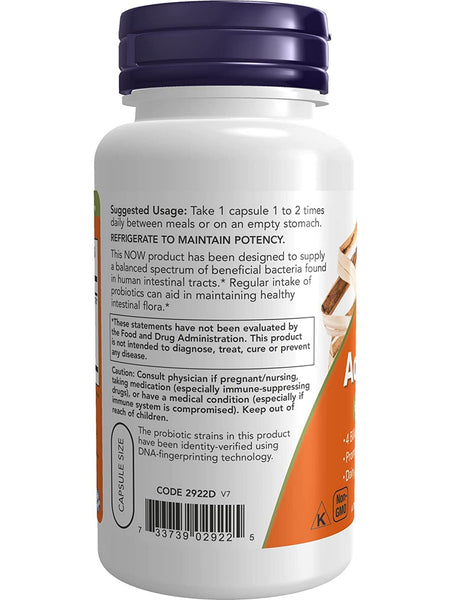 NOW Foods, Acidophilus 4x6, 120 veg capsules