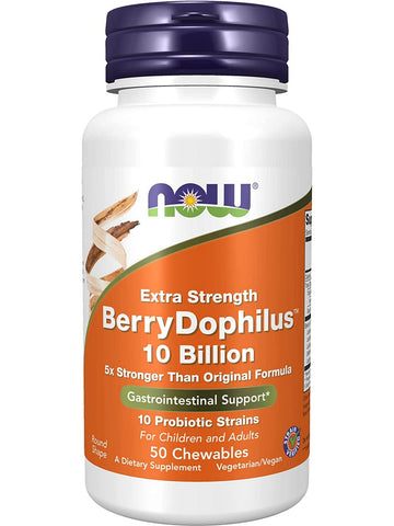 NOW Foods, BerryDophilus™ 10 Billion, Extra Strength, 50 chewables