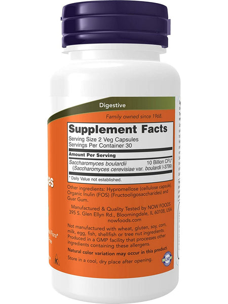 NOW Foods, Saccharomyces Boulardii, 60 veg capsules