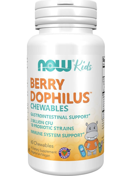 NOW Foods, BerryDophilus™ Kids 2 Billion CFU, 60 chewables