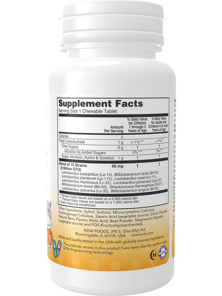 NOW Foods, BerryDophilus™ Kids 2 Billion CFU, 60 chewables