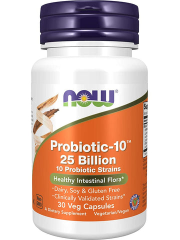 NOW Foods, Probiotic-10™ 25 Billion, 30 veg capsules