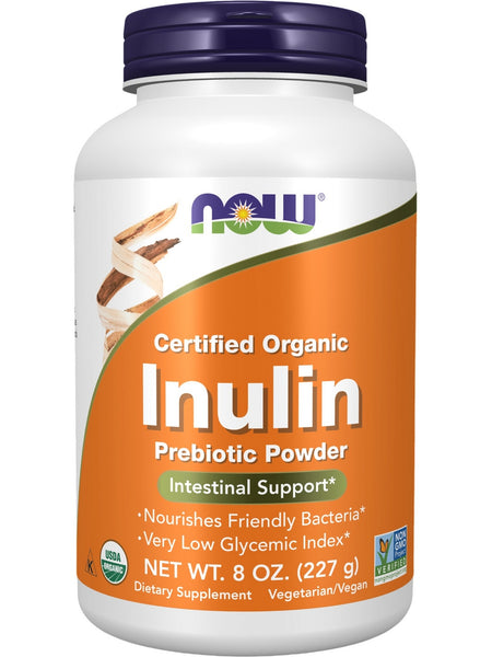 NOW Foods, Inulin Prebiotic Powder, Organic, 8 oz
