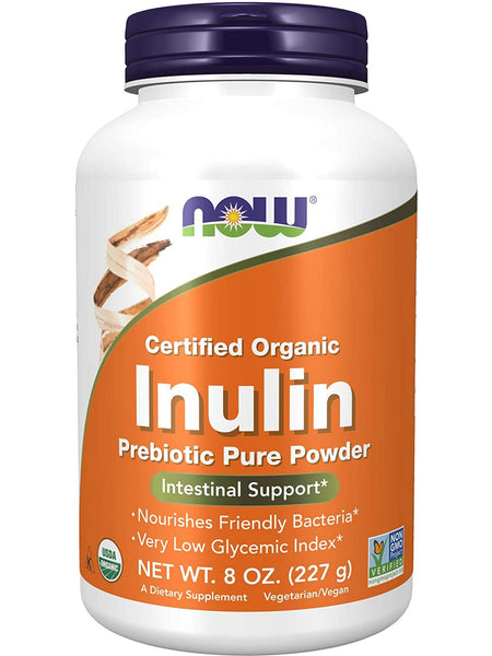 NOW Foods, Inulin Prebiotic Pure Powder, Organic, 8 oz