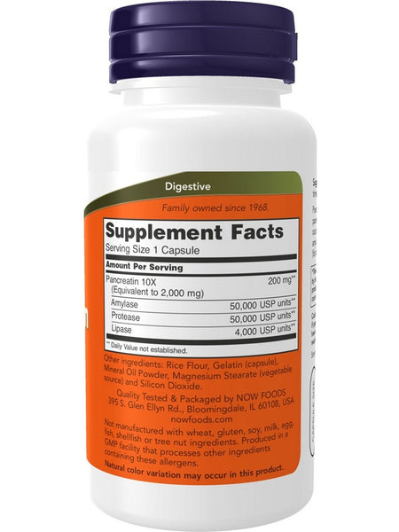 NOW Foods, Pancreatin 2000, 100 capsules