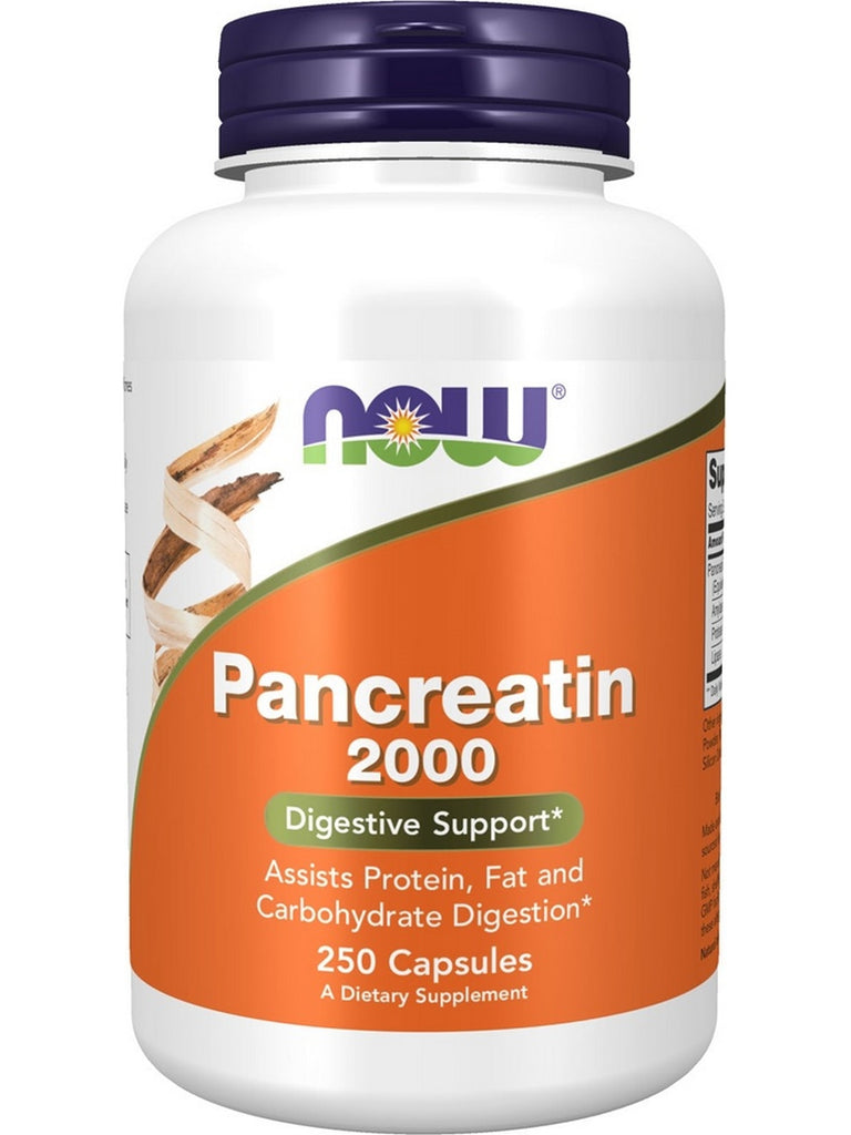 NOW Foods, Pancreatin 2000, 250 capsules