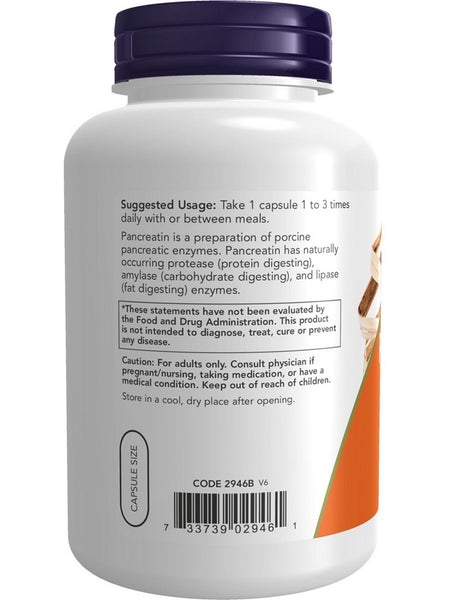 NOW Foods, Pancreatin 2000, 250 capsules