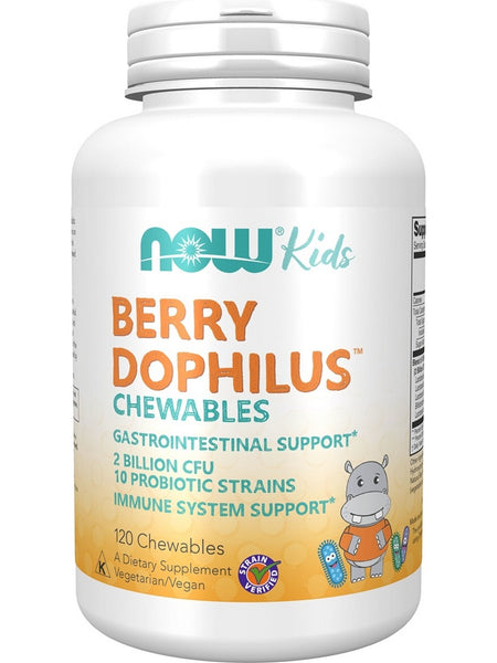 NOW Foods, BerryDophilus™ Kids 2 Billion CFU, 120 chewables