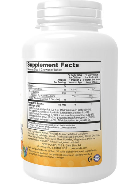 NOW Foods, BerryDophilus™ Kids 2 Billion CFU, 120 chewables