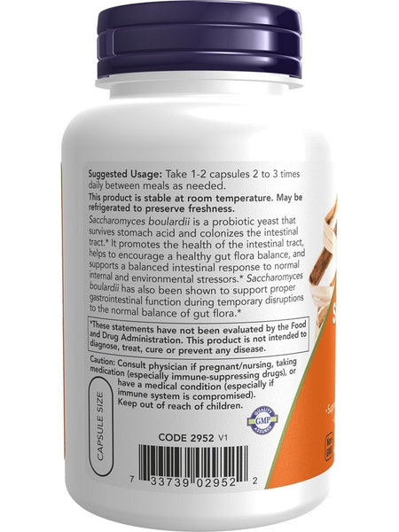 NOW Foods, Saccharomyces Boulardii, 120 veg capsules