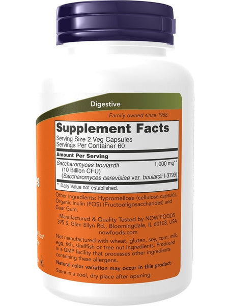 NOW Foods, Saccharomyces Boulardii, 120 veg capsules