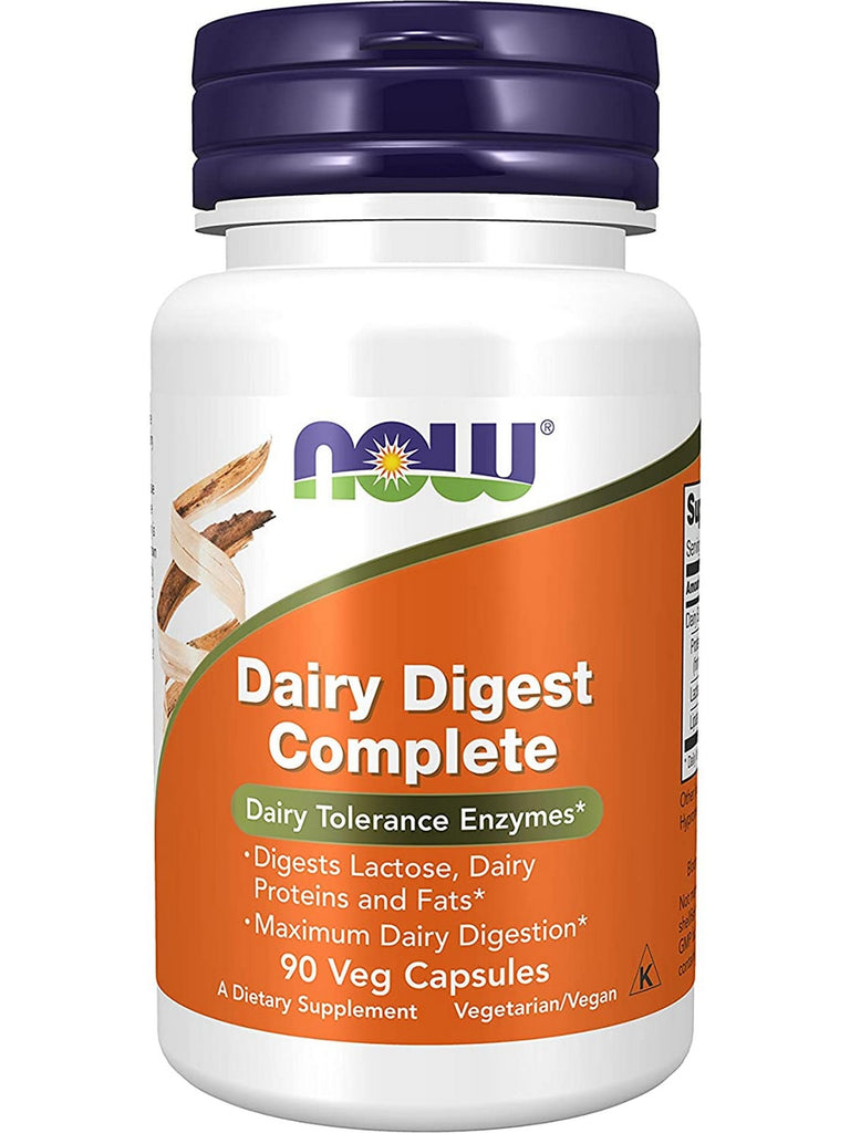 NOW Foods, Dairy Digest Complete, 90 veg capsules