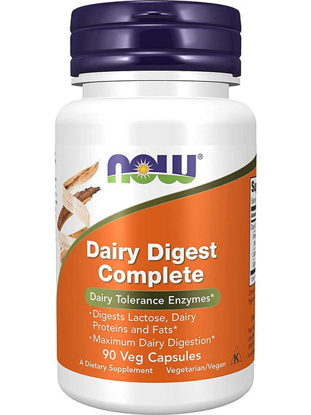 NOW Foods, Dairy Digest Complete, 90 veg capsules