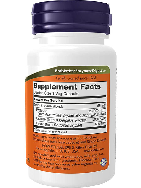 NOW Foods, Dairy Digest Complete, 90 veg capsules