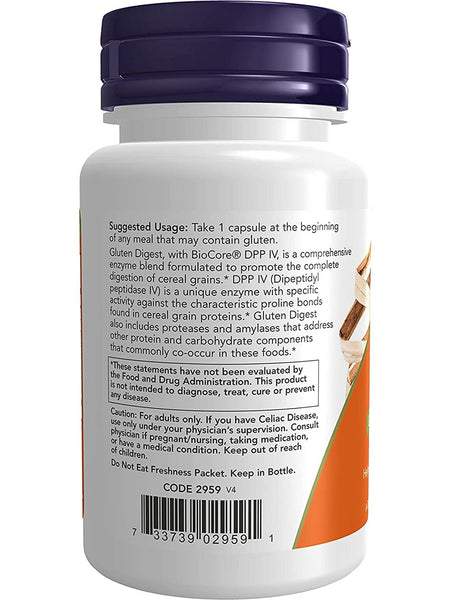 NOW Foods, Gluten Digest, 60 veg capsules
