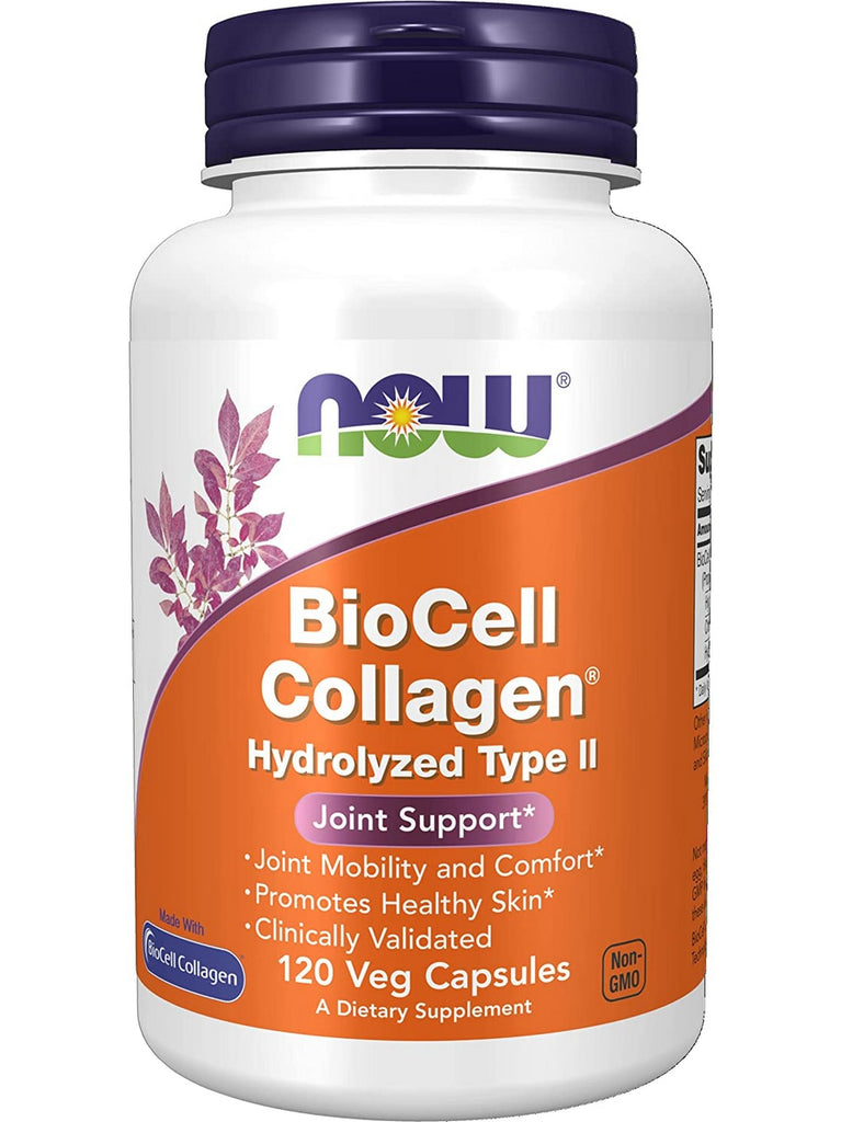 NOW Foods, BioCell Collagen® Hydrolyzed Type II, 120 veg capsules