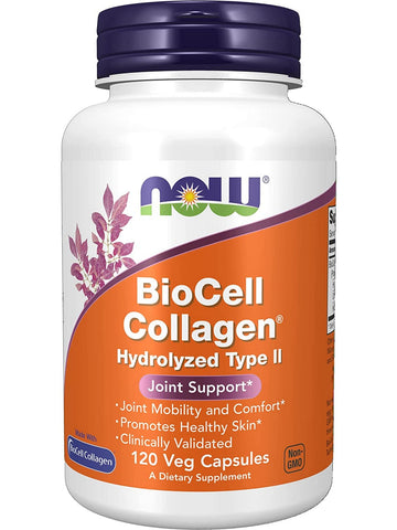 NOW Foods, BioCell Collagen® Hydrolyzed Type II, 120 veg capsules