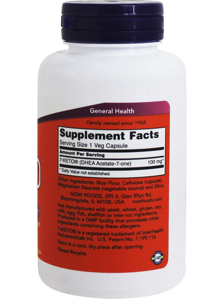 NOW Foods, 7-KETO® 100 mg, 120 veg capsules