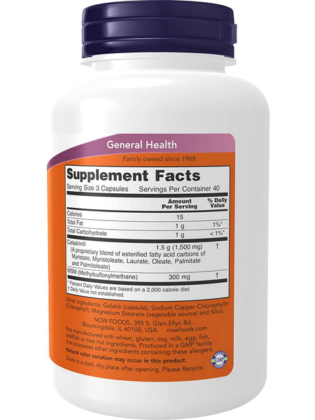 NOW Foods, Celadrin® & MSM 500 mg, 120 capsules