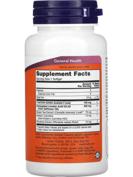 NOW Foods, 7-KETO® LeanGels™ 100 mg, 60 softgels